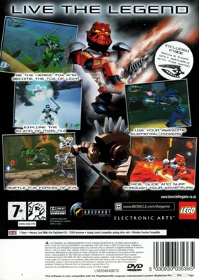 Bionicle box cover back